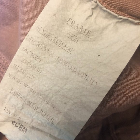 Frame Twisted Utility Jacket NWOT - Picture 8 of 9